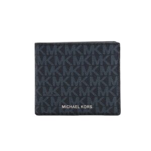 マイケルコース MICHAEL KORS 折りたたみ財布 二つ折り財布 ウォレット 36U9LCRF3B-ADMRL-PLBLUE メンズ ブルー ネイビー 紺 MK