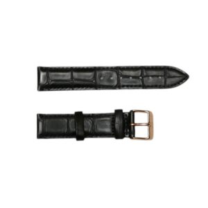 ダニエルウェリントン DANIEL WELLINGTON 替えベルト腕時計用 ラグ幅18mm dw00200041 レザー ブラック クロコダイル型押し